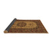 Sideview of Medallion Brown Traditional Rug, tr1707brn