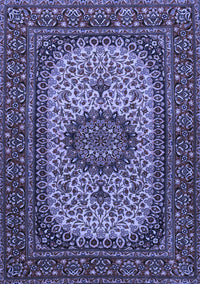 Medallion Blue Traditional Rug, tr1707blu