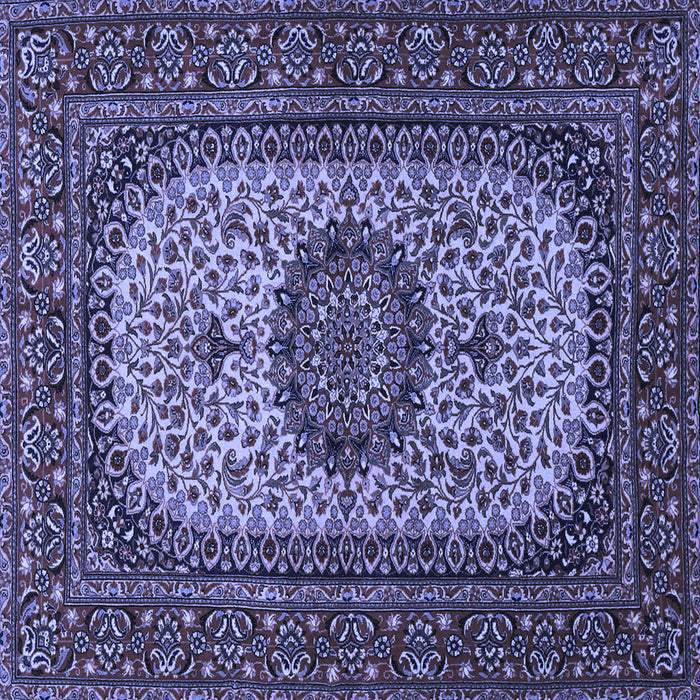 Square Medallion Blue Traditional Rug, tr1707blu