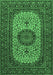 Medallion Emerald Green Traditional Rug, tr1707emgrn