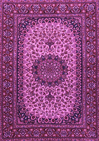 Medallion Purple Traditional Rug, tr1707pur