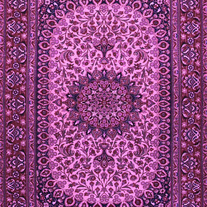 Medallion Purple Traditional Rug, tr1707pur