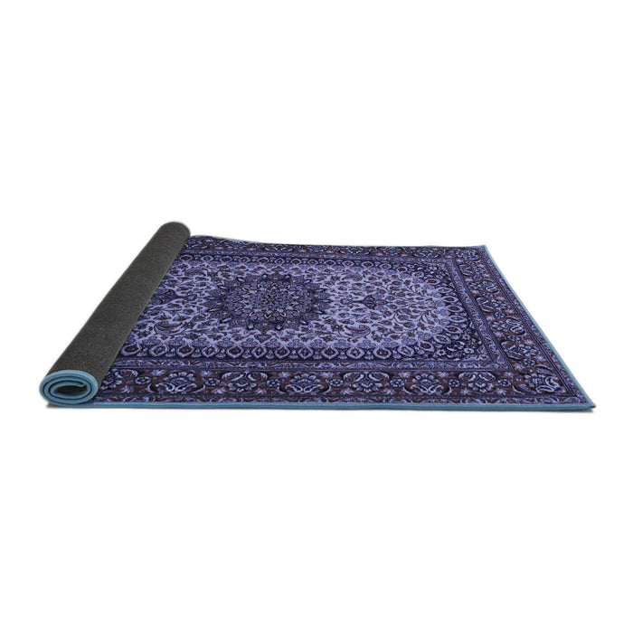 Sideview of Medallion Blue Traditional Rug, tr1707blu