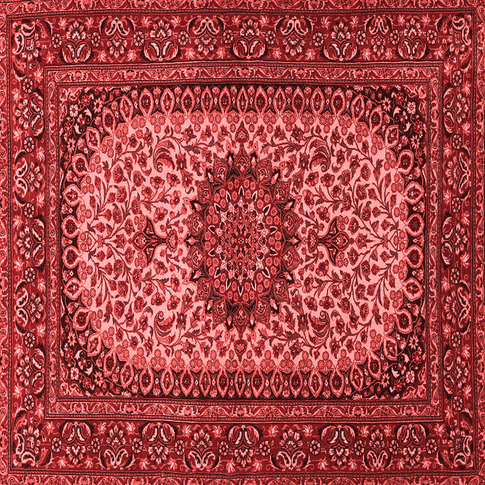 Machine Washable Medallion Red Traditional Rug, wshtr1707red