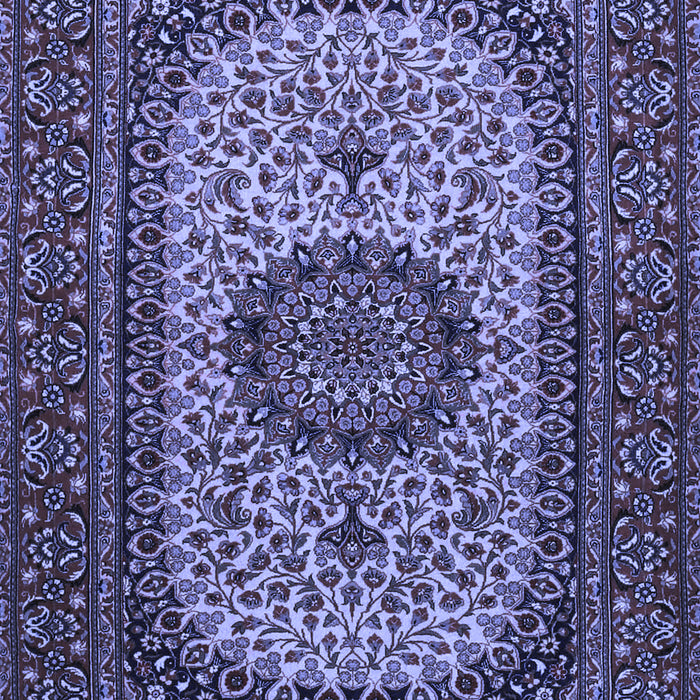 Medallion Blue Traditional Rug, tr1707blu