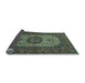 Sideview of Medallion Light Blue Traditional Rug, tr1707lblu