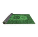 Sideview of Medallion Emerald Green Traditional Rug, tr1707emgrn