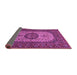 Sideview of Medallion Purple Traditional Rug, tr1707pur