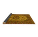 Sideview of Medallion Yellow Traditional Rug, tr1707yw