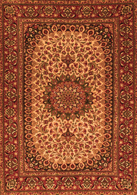 Medallion Orange Traditional Rug, tr1707org