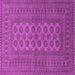 Square Machine Washable Southwestern Purple Country Area Rugs, wshtr1708pur