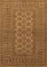 Machine Washable Southwestern Brown Country Rug, wshtr1708brn