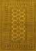 Machine Washable Southwestern Yellow Country Rug, wshtr1708yw