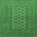 Square Southwestern Emerald Green Country Rug, tr1708emgrn