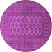 Round Southwestern Purple Country Rug, tr1708pur