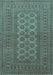 Southwestern Light Blue Country Rug, tr1708lblu