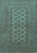 Machine Washable Southwestern Light Blue Country Rug, wshtr1708lblu