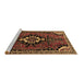 Sideview of Machine Washable Persian Brown Traditional Rug, wshtr1709brn