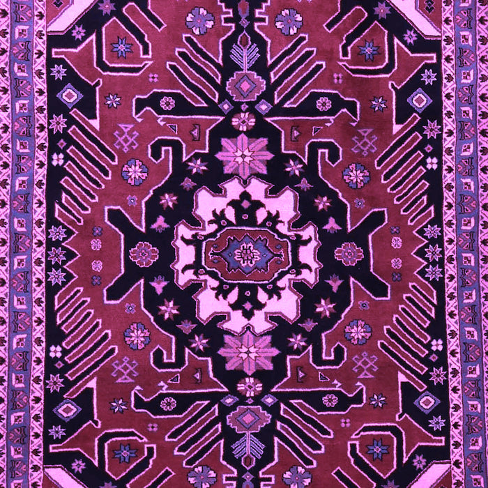 Machine Washable Persian Purple Traditional Area Rugs, wshtr1709pur