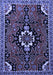 Machine Washable Persian Blue Traditional Rug, wshtr1709blu