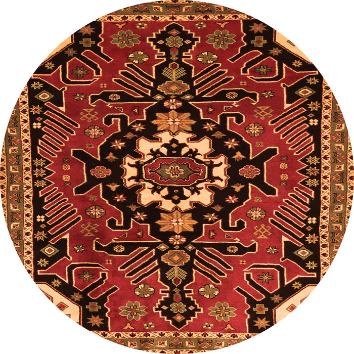 Square Persian Orange Traditional Rug, tr1709org