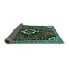 Sideview of Persian Turquoise Traditional Rug, tr1709turq