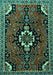 Machine Washable Persian Turquoise Traditional Area Rugs, wshtr1709turq