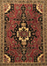 Machine Washable Persian Brown Traditional Rug, wshtr1709brn