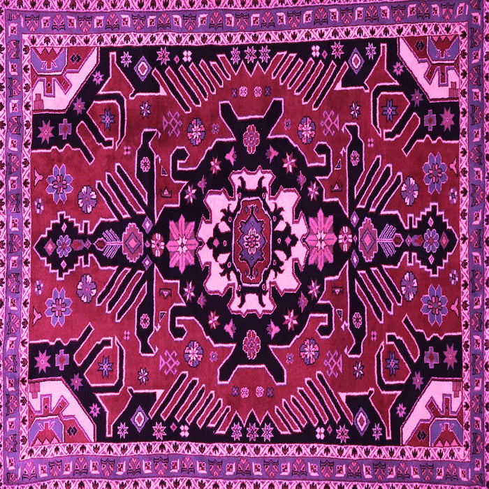 Square Persian Pink Traditional Rug, tr1709pnk