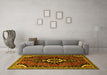 Machine Washable Persian Yellow Traditional Rug in a Living Room, wshtr1709yw