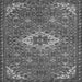 Round Machine Washable Persian Gray Traditional Rug, wshtr170gry