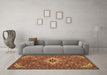 Machine Washable Persian Brown Traditional Rug in a Living Room,, wshtr170brn