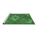 Sideview of Machine Washable Persian Emerald Green Traditional Area Rugs, wshtr170emgrn