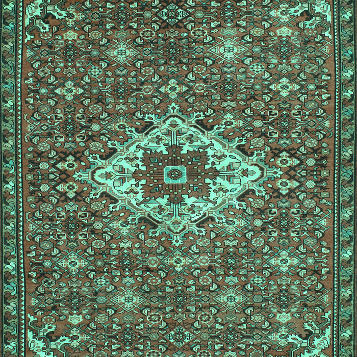 Machine Washable Persian Turquoise Traditional Area Rugs, wshtr170turq