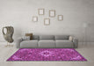 Machine Washable Persian Purple Traditional Area Rugs in a Living Room, wshtr170pur