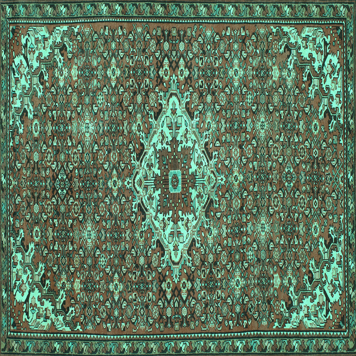 Square Persian Turquoise Traditional Rug, tr170turq