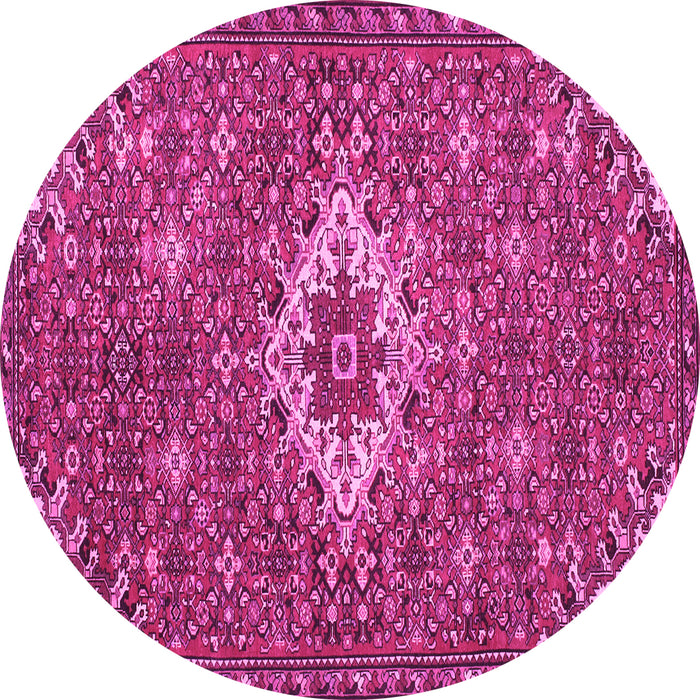 Round Persian Pink Traditional Rug, tr170pnk