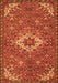 Serging Thickness of Machine Washable Persian Orange Traditional Area Rugs, wshtr170org