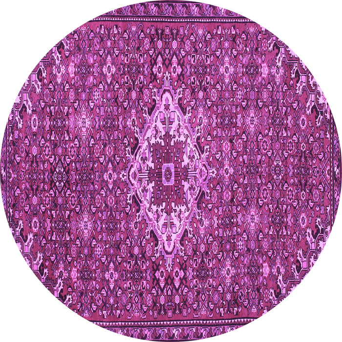Round Persian Purple Traditional Rug, tr170pur
