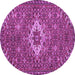 Round Persian Purple Traditional Rug, tr170pur