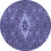 Round Persian Blue Traditional Rug, tr170blu