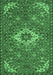 Machine Washable Persian Emerald Green Traditional Area Rugs, wshtr170emgrn