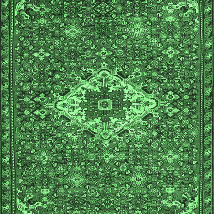 Machine Washable Persian Emerald Green Traditional Area Rugs, wshtr170emgrn