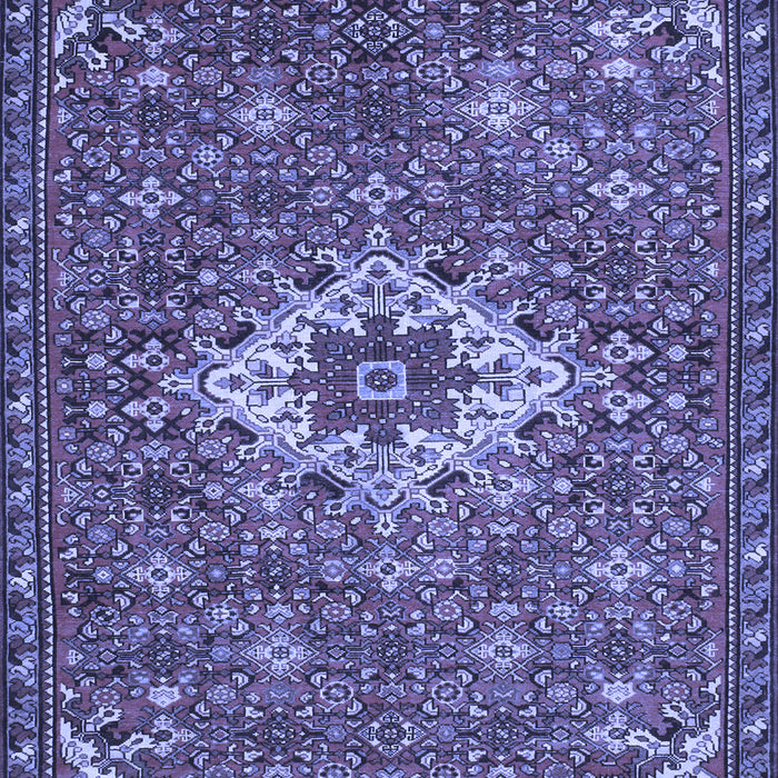 Machine Washable Persian Blue Traditional Rug, wshtr170blu