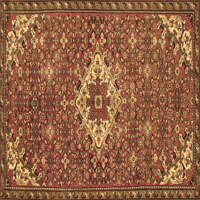 Square Machine Washable Persian Brown Traditional Rug, wshtr170brn