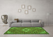 Machine Washable Persian Green Traditional Area Rugs in a Living Room,, wshtr170grn