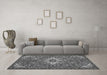 Machine Washable Persian Gray Traditional Rug in a Living Room,, wshtr170gry