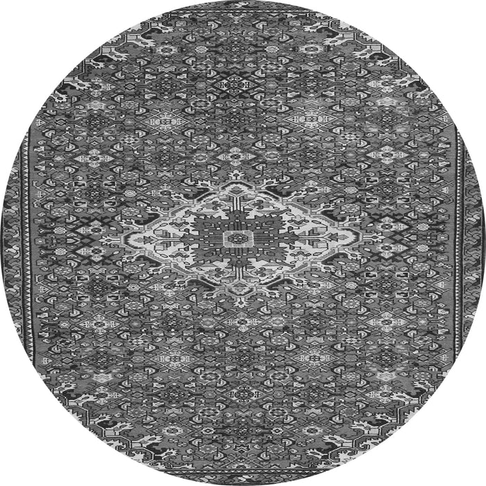 Machine Washable Persian Gray Traditional Rug, wshtr170gry