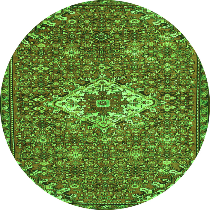Square Persian Green Traditional Rug, tr170grn