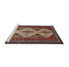 Sideview of Machine Washable Traditional Brown Rug, wshtr1710